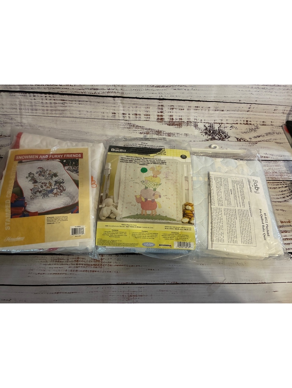 3 cross stitch kits